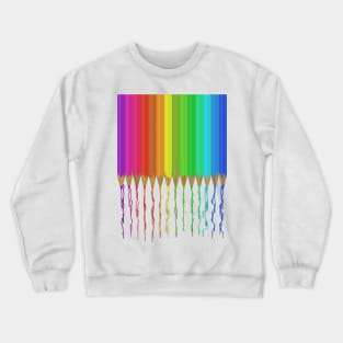 Melting Rainbow Pencils Crewneck Sweatshirt